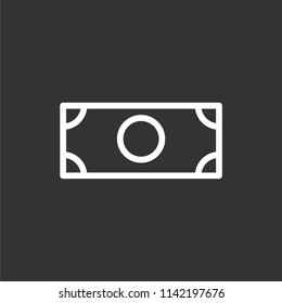Money. Line Icon Vector. Payment system. Coins and Dollar cent Sign.