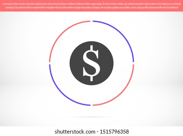Money Line Icon Vector. Payment system. Coins and Dollar cent Sign isolated on white background.Money Line Icon VectorFlat design style.Money Line Icon Vector Business concept oin  