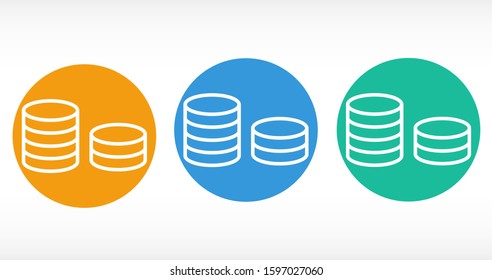 Money Line Icon Vector. Payment system. Coins and Dollar cent Sign isolated on white background Money Line Icon Vector. Flat design style. Money Line Icon Vector Business concept.