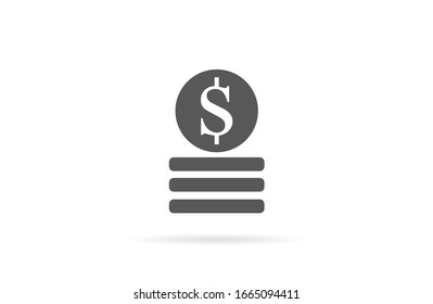 Vector de icono de línea de dinero. Sistema de pago. Signo de moneda y de dólar aislado en fondo blanco.Icono de línea de dinero VectorDiseño plano.Icono de línea de dinero Concepto empresarial