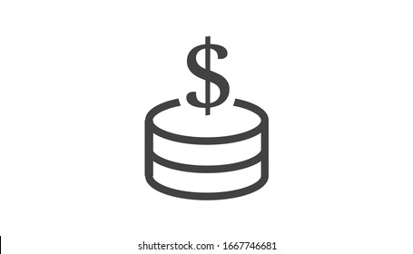 Money Line Icon Vector. Payment system.  Flat design style. 