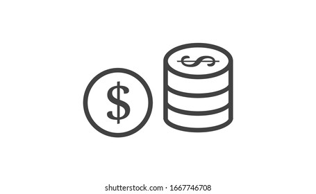 Money Line Icon Vector. Payment system.  