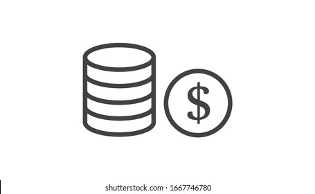 Money Line Icon Vector. Payment system.  