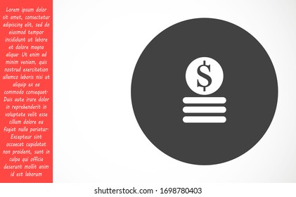 Vector de icono de línea de dinero. Sistema de pago. Signo de moneda y de dólar aislado en fondo blanco.Icono de línea de dinero VectorDiseño plano.Icono de línea de dinero Concepto empresarial