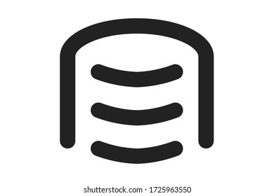 Money. Line Icon Vector. Payment system. Coins and Dollar cent Sign isolated on white background. Flat design style.