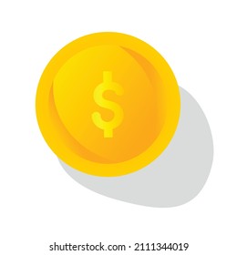 Geld. Liniensymbol Vektor. Zahlungssystem. Münzen und Dollar-Cent-Zeichen einzeln auf weißem Hintergrund. Flaches Design. Geschäftskonzept.