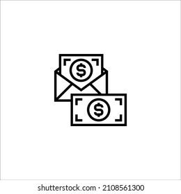 Money Line Icon, Vector Template