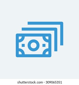 Money line icons.Vector eps10