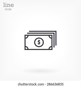 money . line vector icon