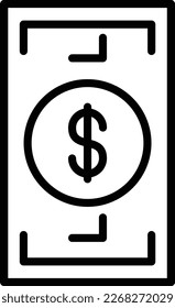 Diseño de iconos de vectores de línea de dinero