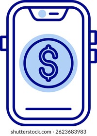 Línea de dinero Vector Icon Design
