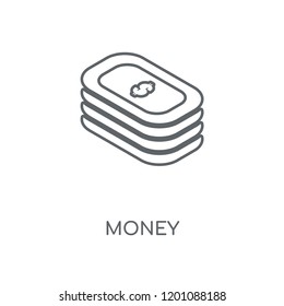 Money linear icon. Money concept stroke symbol design. Thin graphic elements vector illustration, outline pattern on a white background, eps 10.