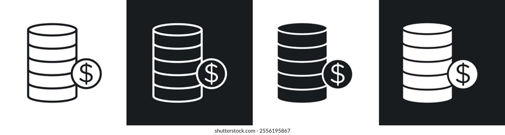 Money linear icon set for app, and web design.