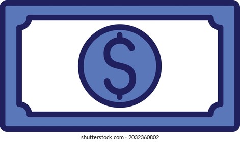 Money Linear Line Filled Vector Icon Design