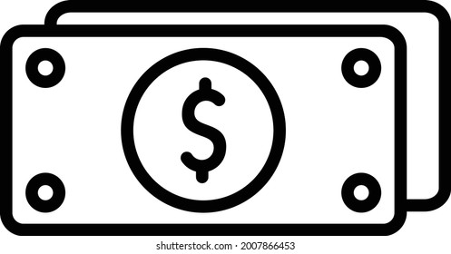 Money Linear Vector Icon Design