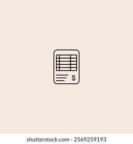 Money list icon flat vector design.