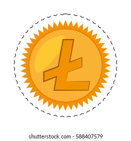 money litecoin golden commerce vector illustration eps 10