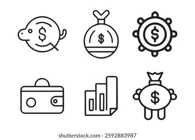 Money Loan and Cash Earning Financial Income and Savings Art
