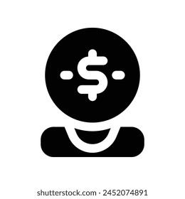 money location icon. vector glyph icon for your website, mobile, presentation, and logo design.