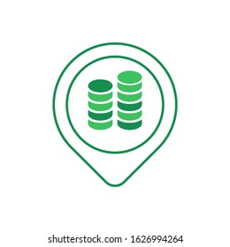 Money locator logo template vector icon design