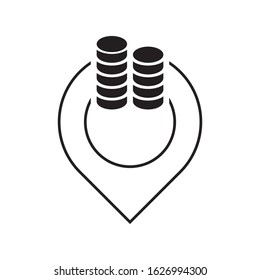 Money locator logo template vector icon design