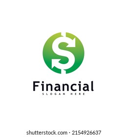 Money logo Design Concept Vector. Financial or bank Simple logotype 