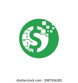 Money logo design. Digital money logo template.