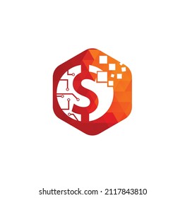 Diseño del logotipo del dinero. Plantilla de logotipo de dinero digital.