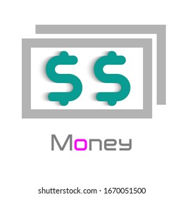 Money logo design element. Vector icon.