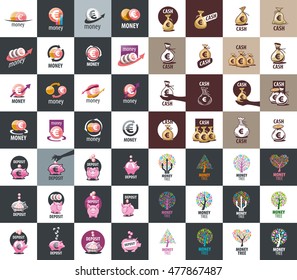 money logo design template. Vector illustration of icon