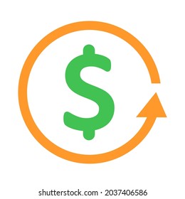 Geld-Logo-Design. Logos-Vektorgrafik. Geld-Logo. Illustratives Design für die Konzepte Geld, Vermögen, Investitionen und Finanzen. Vorlage einsatzbereit.
