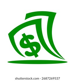 Design de logotipo de dinheiro. Money Logo Vetor (Vetor do logotipo Money). Logotipo Money.  Design ilustrativo para os conceitos de dinheiro, riqueza, investimento e finanças. Modelo Pronto para Uso.
