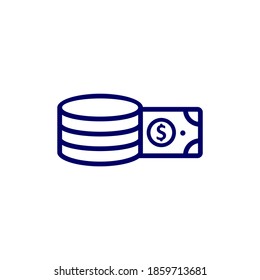 Plantilla vectorial de diseño de logotipo de dinero, concepto de diseño de logotipo de negocios, símbolo de icono