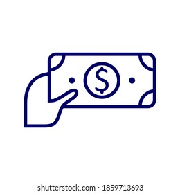 Plantilla vectorial de diseño de logotipo de dinero, concepto de diseño de logotipo de negocios, símbolo de icono