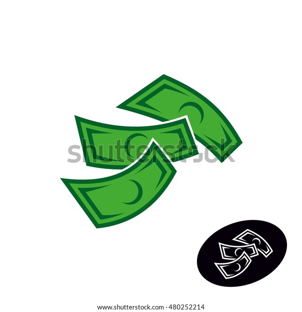 お金のロゴ ドルの下落や飛躍は 簡単なイラストを示す 財務アイコン のベクター画像素材 ロイヤリティフリー