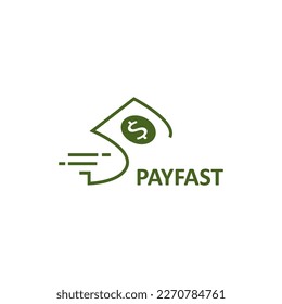 Logotipo de dinero con concepto rápido adecuado para el símbolo de pago rápido.