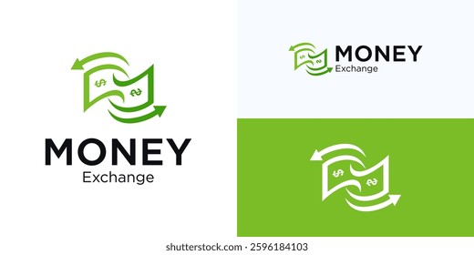 Money logo icon design, Logo money dollar with icon right and left arrows, Payment service for money in out, Money Exchange for services, Payment delivered and received, Digital wallet icon design.