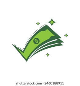 Geld-Logo-Symbol-flaches Design-Vektorgrafik
