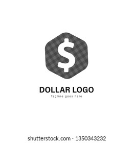 Money logo template design. Money logo with modern frame isolated on white background