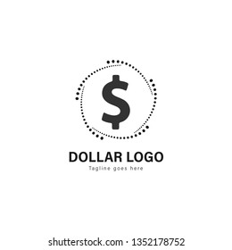 Money logo template design. Money logo with modern frame isolated on white background
