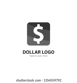 Money logo template design. Money logo with modern frame isolated on white background