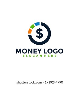 Logos-Vektorgrafik. Design-Vorlage für kreatives Bargeld und digitale Logotypen.