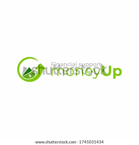Money logo vector design. Cashback service logo template. Business and finance icon. Money with arrow up. Currency. Financial support