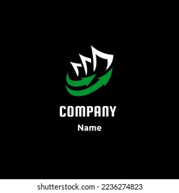 Money logo vector design, Money logo template, Business and finance icons, Money with arrow sign, Currency, Financial support, perfect for your business logo.