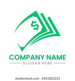 Money logos can be used for financial, banking and insurance companies.