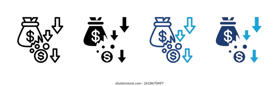 Money Loss Icon Element For Design