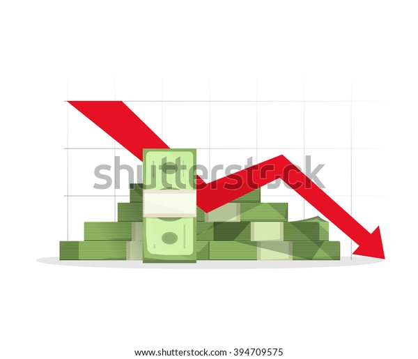 Money Loss Revenue Vector Stock Market Stock Vector (Royalty Free ...