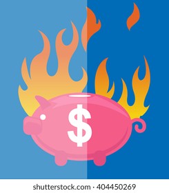 Money Loss Vector Concept