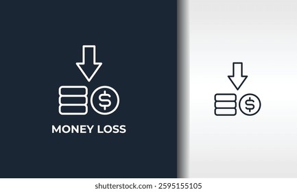 Money Loss Vector, Icon Or Logo Sign Isolated Symbol Illustration
