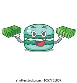 With money macaron character cartoon style